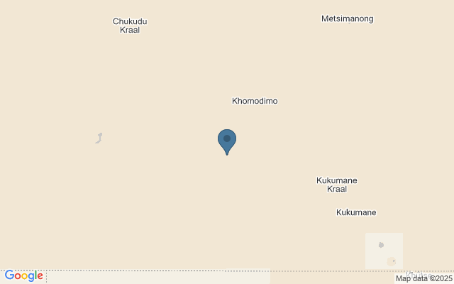 Kaart met locatie Central Kalahari Game Reserve